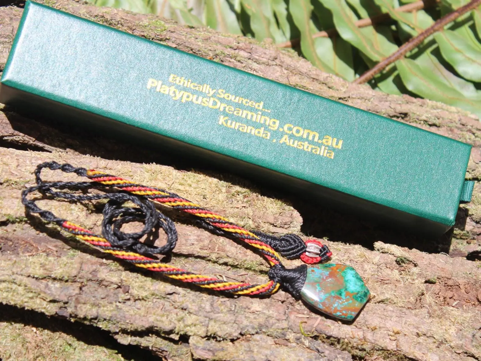 AUSTRALIAN CHRYSOCOLLA Pendant,Natural Malachite Necklace, Malachite Gemstone Pendant, beach jewelry, summer jewelry, surfer necklace - Image 4