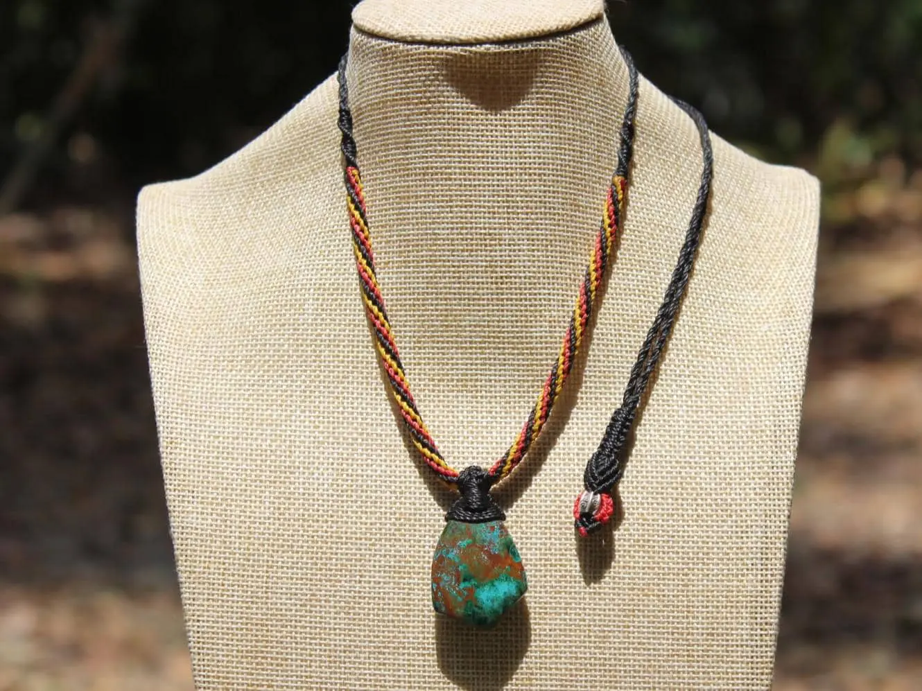 AUSTRALIAN CHRYSOCOLLA Pendant,Natural Malachite Necklace, Malachite Gemstone Pendant, beach jewelry, summer jewelry, surfer necklace - Image 6