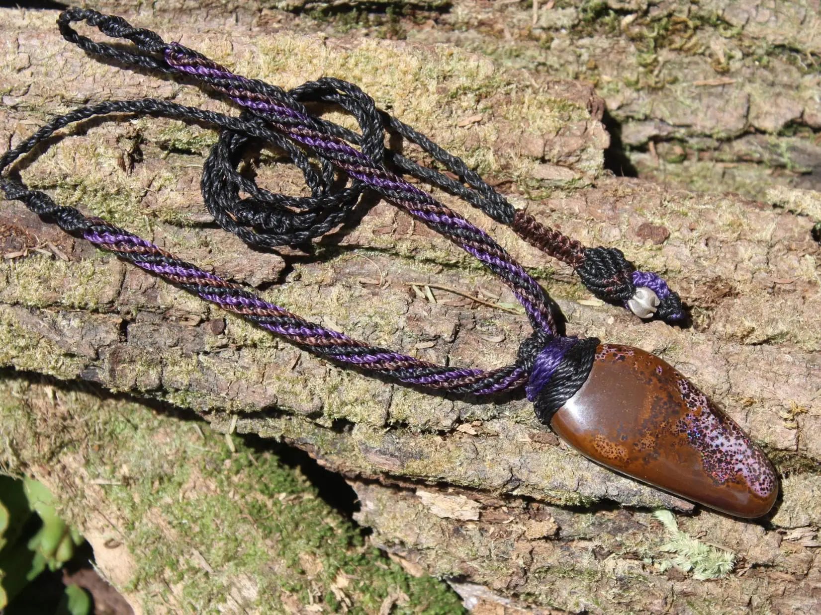 Fire Matrix Boulder Opal Necklace ,Australian made tribal Solid Australian Red Opal pendant, Reiki Opal Healing Crystal Pendant Talisman - Image 8