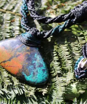 Sonora Sunrise Talisman Necklace, Australian Hand Made Tropical Cord Necklace | Grounding Crystal Pendant, Rainforest Crystal Alchemy