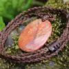 OutBack Scenic Jasper Pendant, Australian Made Macrame Cord  Jasper Necklace,Healing Crystal Jewelry, Real Stone Gift for him and for her