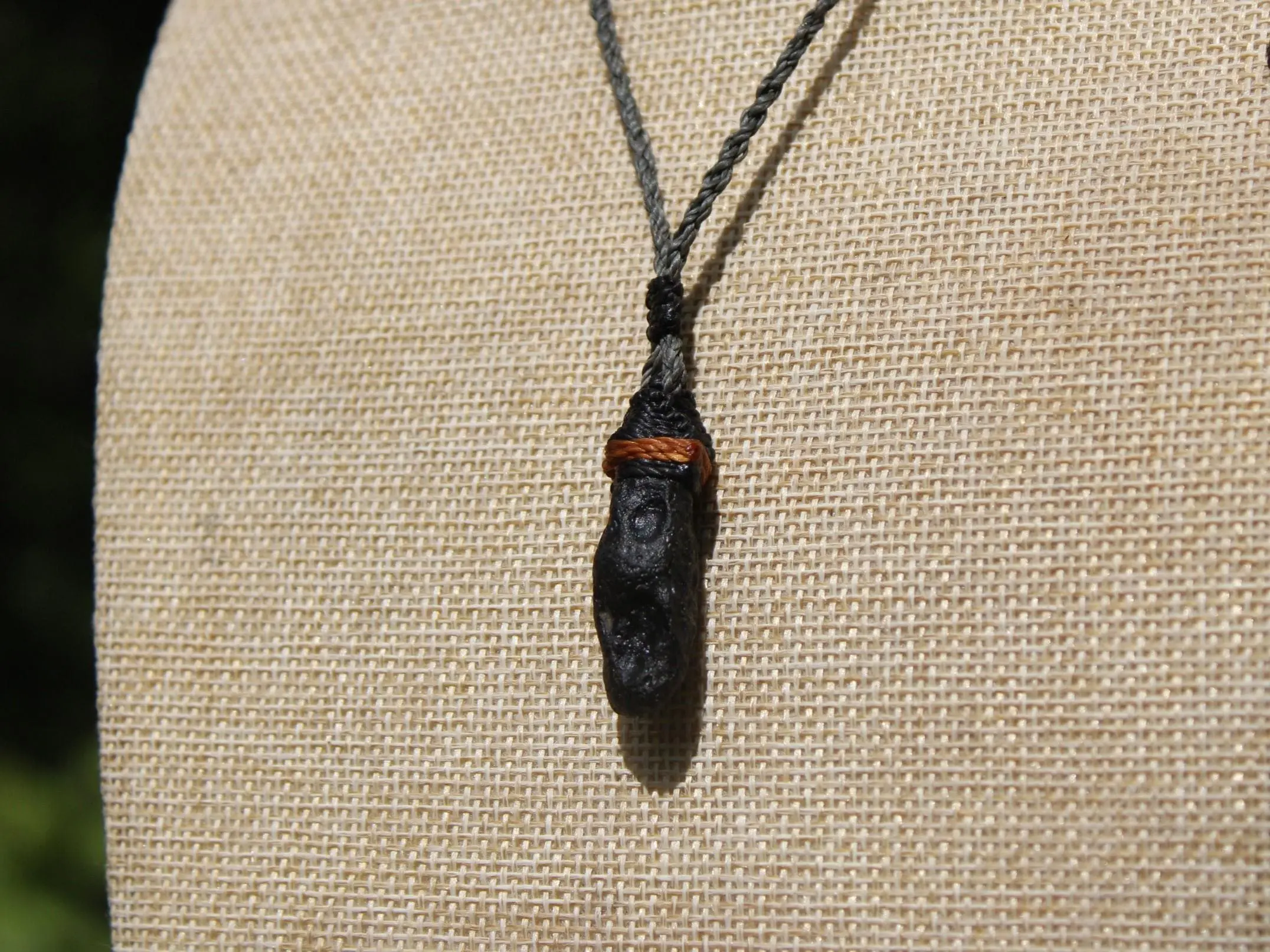 Australian Tektite, Australian made Macrame cord, Authentic Tektite Pendant Necklace,Healing crystal, macrame cord meteorite - Image 10