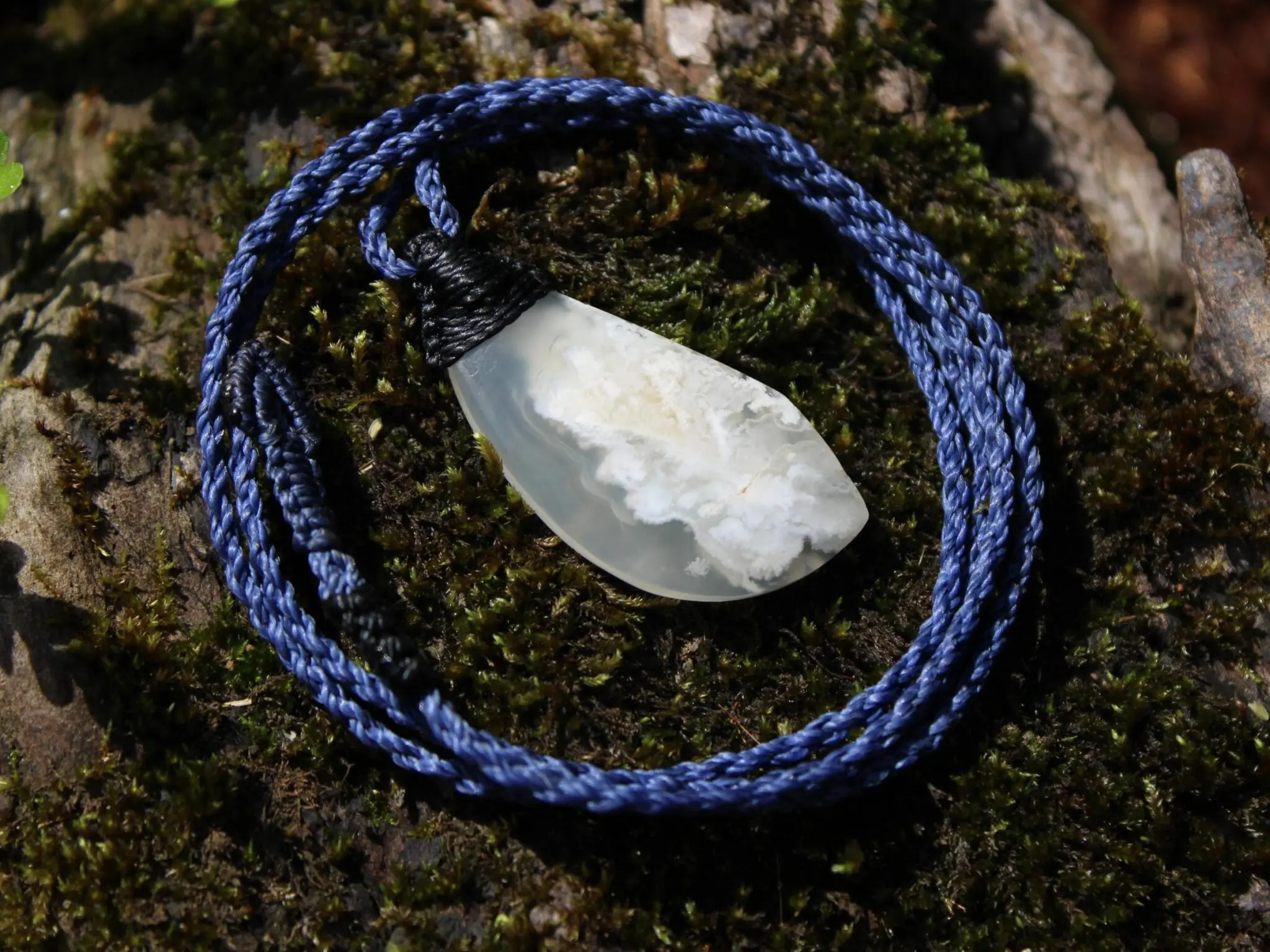 Australian handmade Angelic plum Agate Necklace , agate creek pendant necklace, Australian handcrafted tropical cord