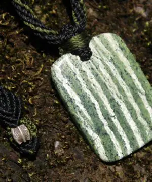 Siberian TigerEye Seraphinite Pendant Doublesided,Genuine Seraphim Angel Jewelry ,Green Crystal,Macrame Necklace,silver