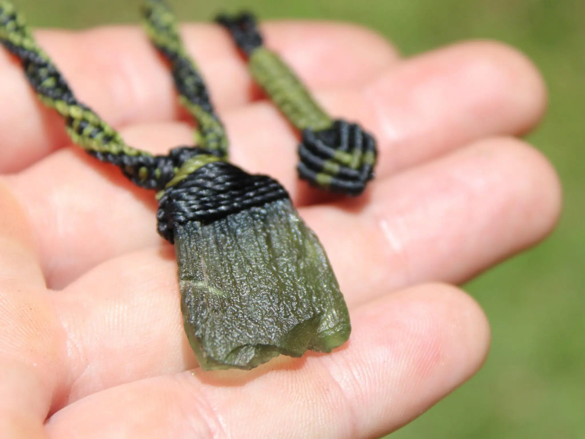 Genuine Moldavite Pendant, Raw Real Rough Moldavite Necklace, Authentic Moldavite Green Stone Jewelry, Elven Crystal healing,Australian made - Image 10