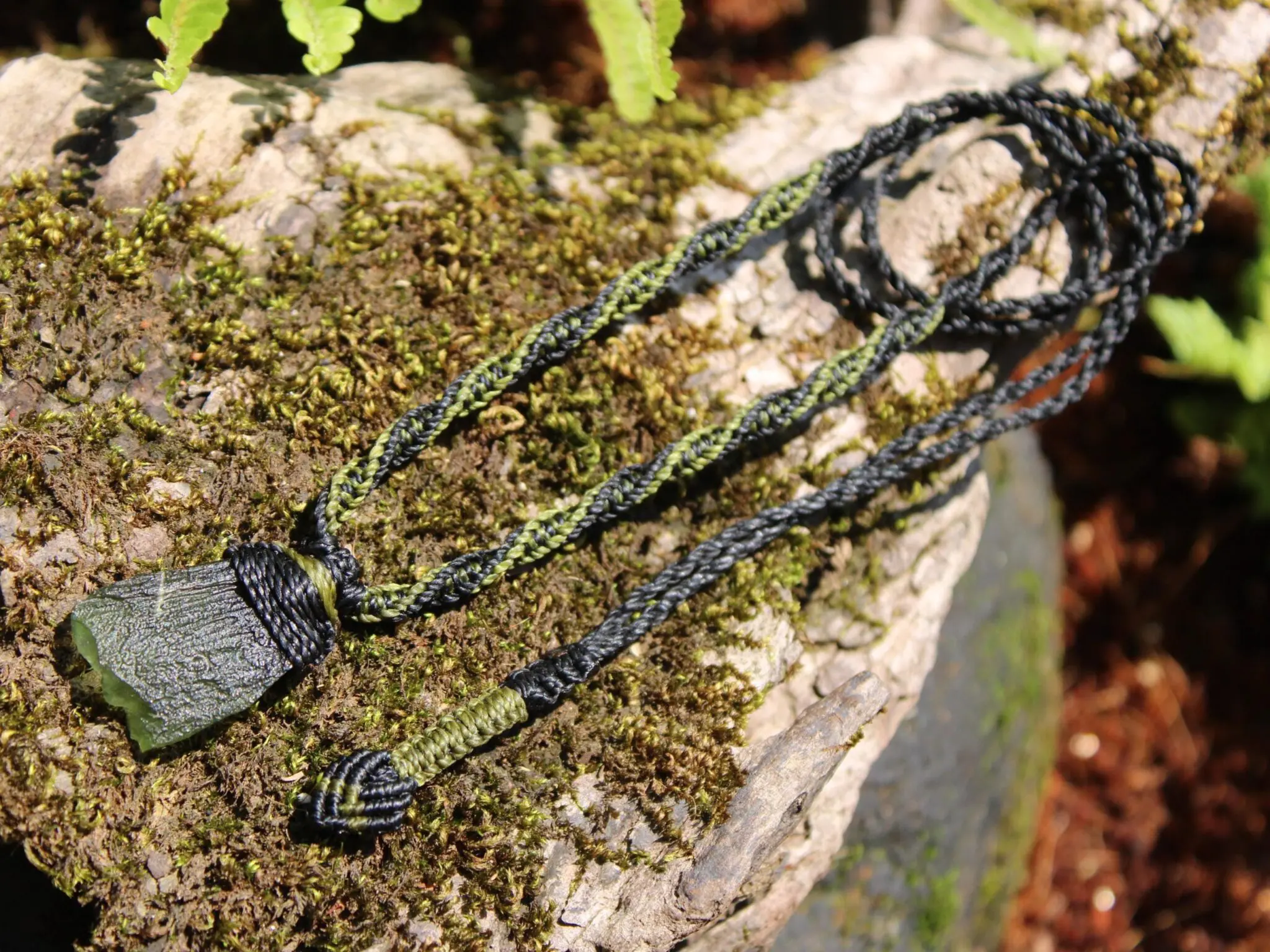 Genuine Moldavite Pendant, Raw Real Rough Moldavite Necklace, Authentic Moldavite Green Stone Jewelry, Elven Crystal healing,Australian made - Image 6