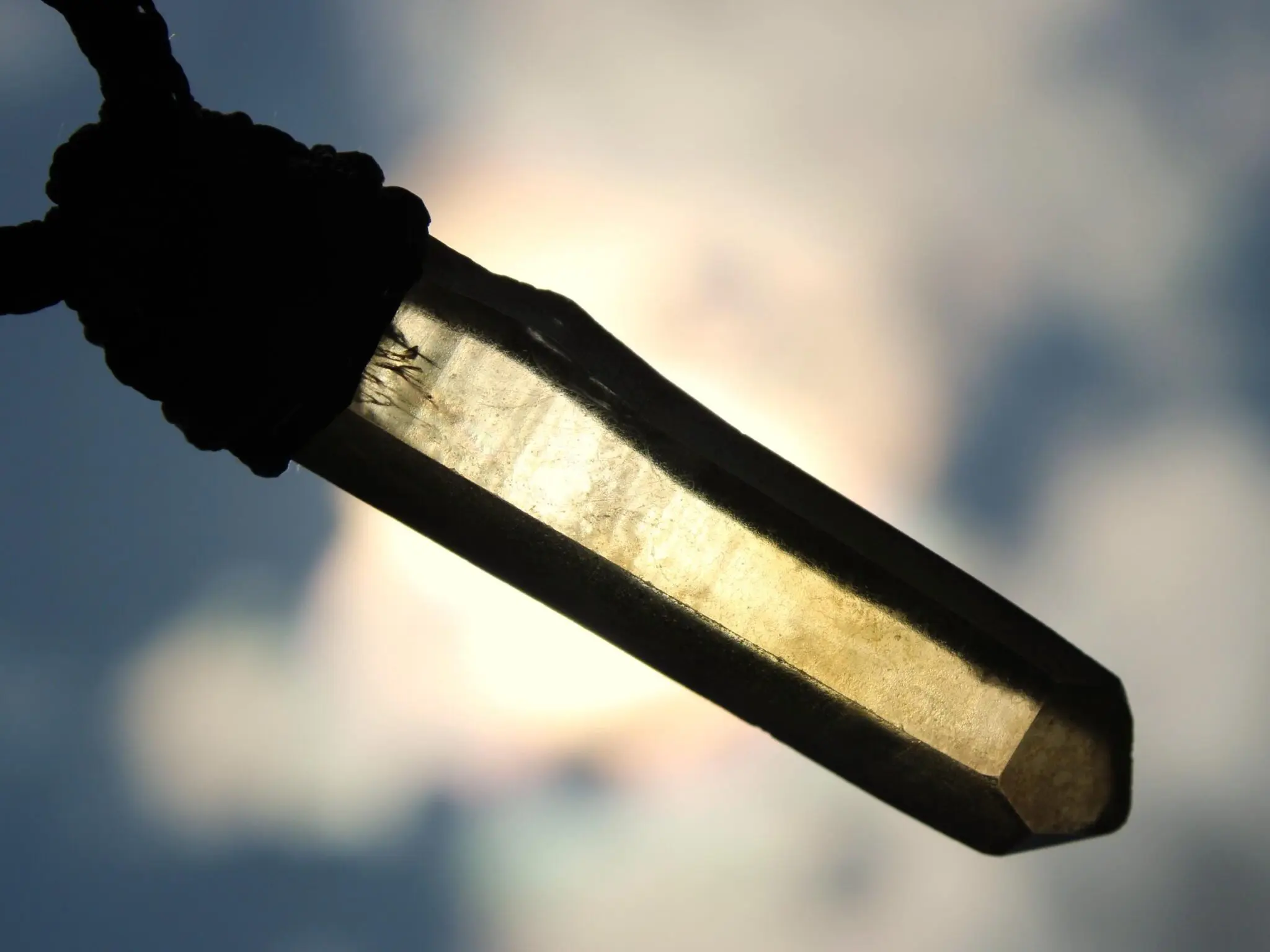 Raw Laser Citrine Pendant Necklace, Smoky Natural Yellow Quartz, Platypus Dreaming, Australian made Macrame Cord Healing Crystal Jewelry - Image 8