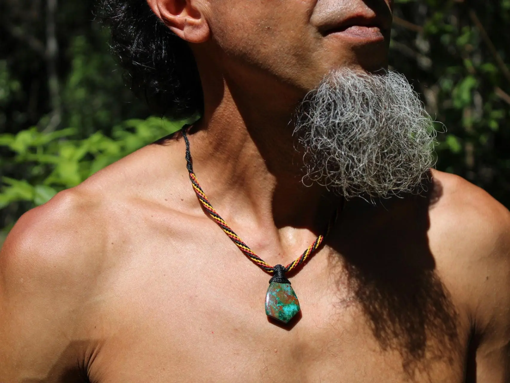 AUSTRALIAN CHRYSOCOLLA Pendant,Natural Malachite Necklace, Malachite Gemstone Pendant, beach jewelry, summer jewelry, surfer necklace - Image 13