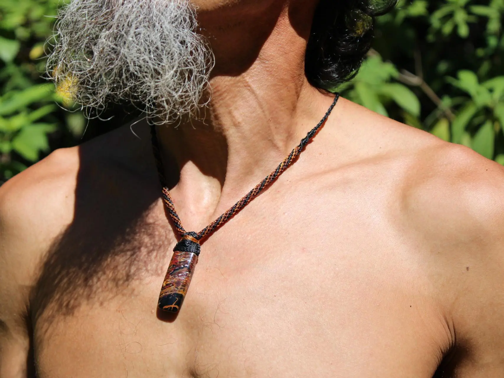 Australian Pilbara Jasper Pendant, Indigenous Jasper Graffiti Necklace, Australian made Macrame Cord, Aboriginal Outback Healing crystal - Image 12
