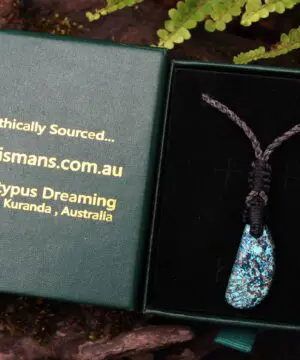 Shattuckite Necklace, Gem silica Australian made macrame cord healing jewellery, blue stone pendant, Chrysocola, Tourquise, Azurite Pendant