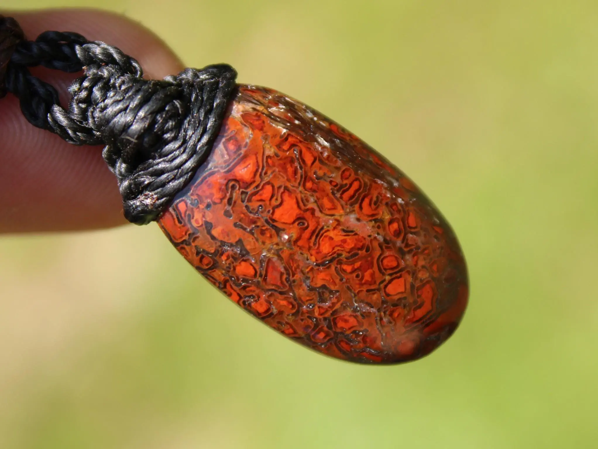 American Red Dinosaur Fossil Jewelry, Elven Pendant with Silver Beads , Utah Dinosaur bone ,Ancient Fossil Power, Tribal Talisman Pendant