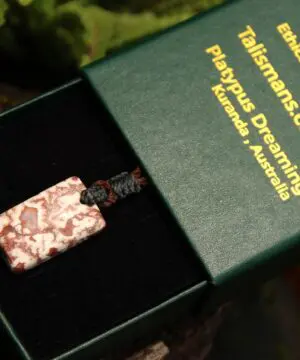 Australian Crazy Lace Agate Elven Macrame Pendant Necklace