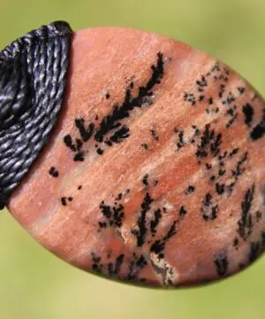 Australian Dendritic Agate Tree Stone Pendant, Exquisite Handcrafted Tree of Life Necklace, Artisan Macrame Statement Jewelry