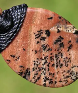 Australian Dendritic Agate Tree Stone Pendant, Exquisite Handcrafted Tree of Life Necklace, Artisan Macrame Statement Jewelry