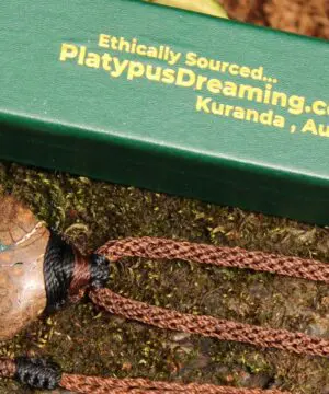 Australian boulder opal necklace, Australian made handwoven tropical cord natural jewelry, Australian opal jewelry, October birthstone