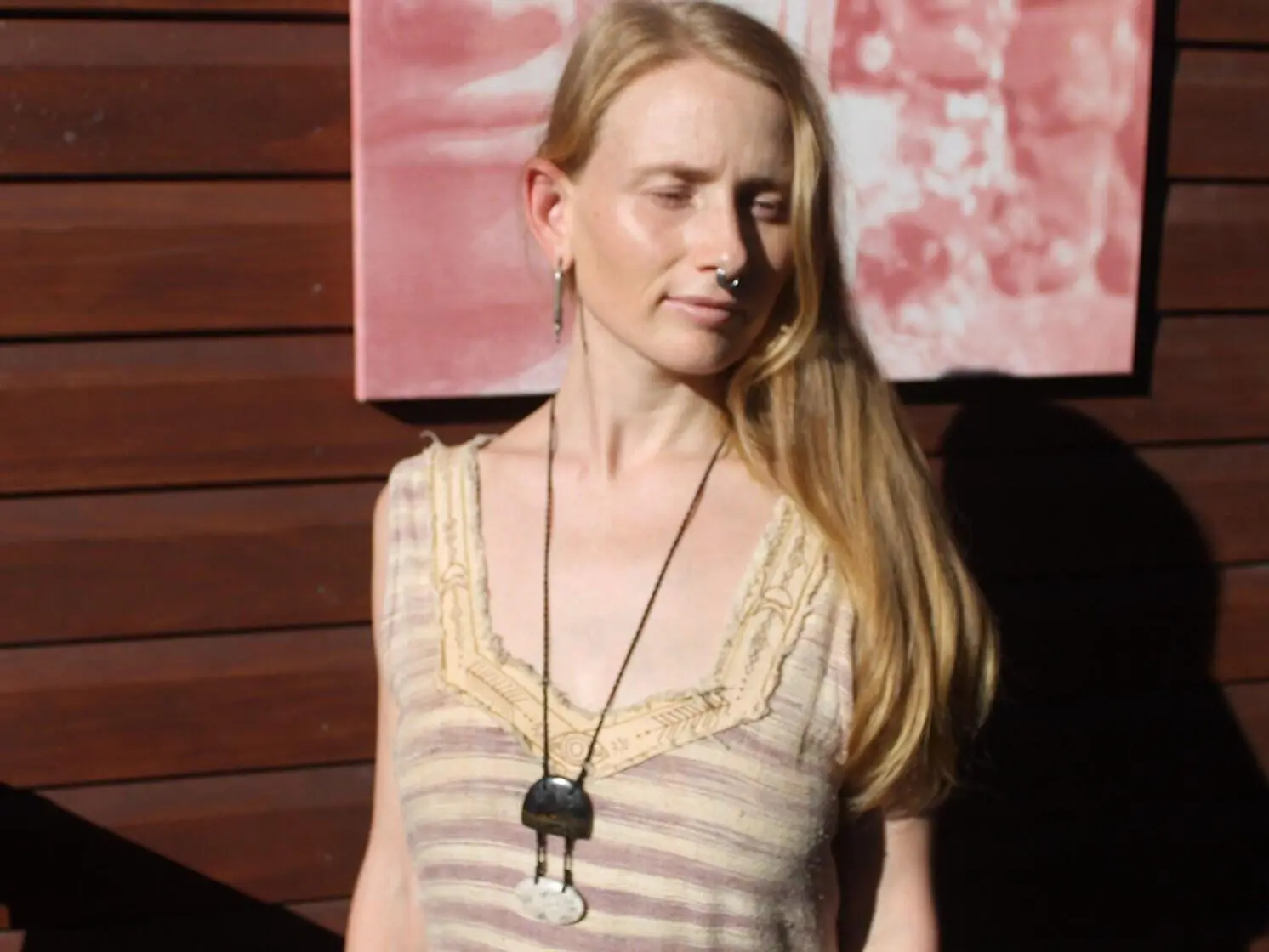 Blue Green Opalised Wood Necklace, Coral Fossil Pendant, Indonesian Volcanic Opal Talisman, Tribal Vegan Jewelry, Ocean Earth Energy