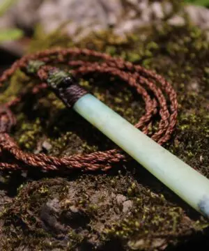 Australian Chrysoprase Calcedony Pendant Necklace, Australian made thin macrame cord, Natural Green Healing stone Jewelry