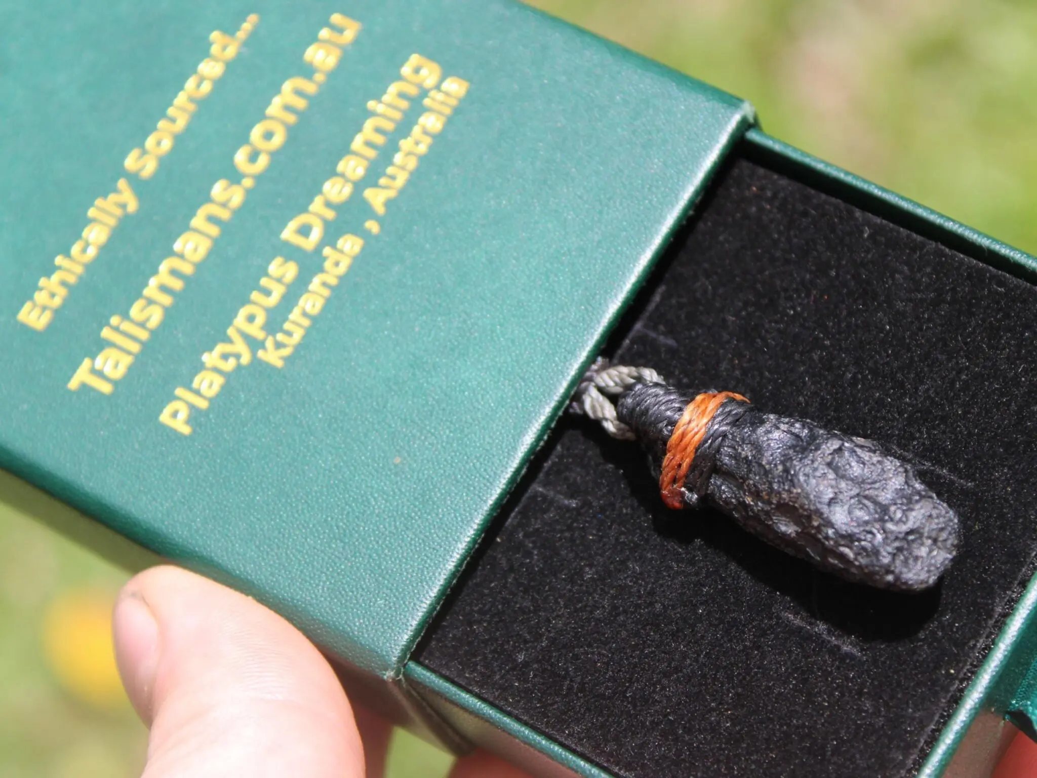 Australian Tektite, Australian made Macrame cord, Authentic Tektite Pendant Necklace,Healing crystal, macrame cord meteorite - Image 4