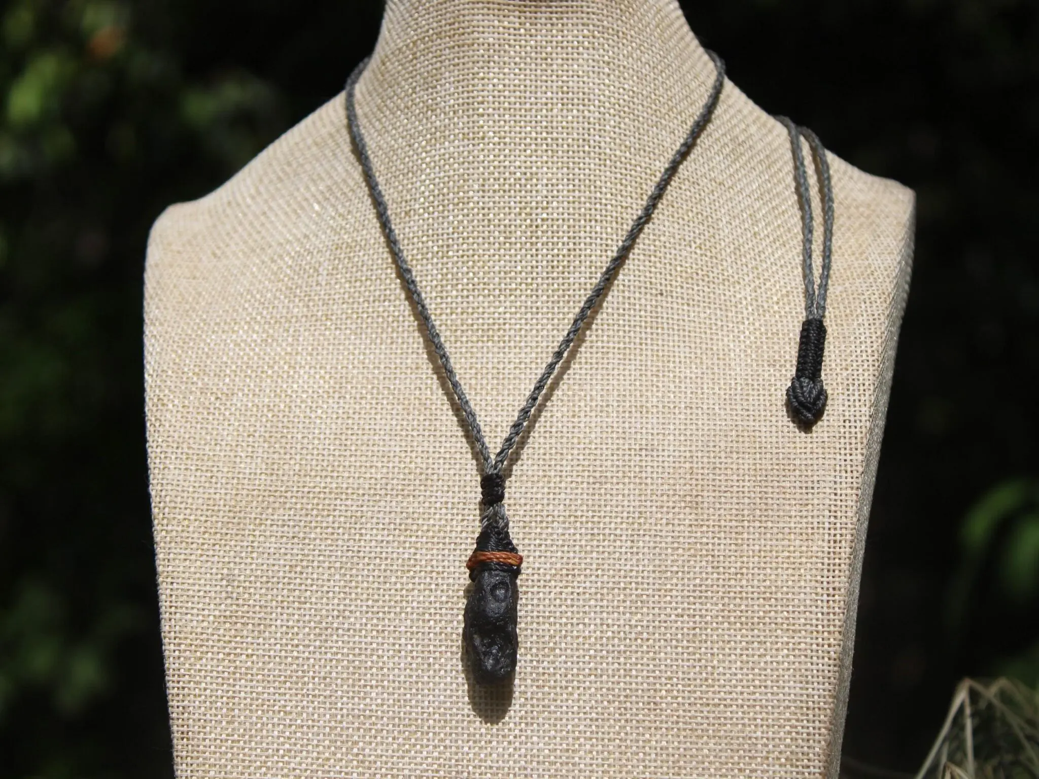 Australian Tektite, Australian made Macrame cord, Authentic Tektite Pendant Necklace,Healing crystal, macrame cord meteorite - Image 5