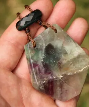 Australian fluoride , Australian red Tigereye tribal necklace talisman, Australian handmade handwoven tropical Cord, Summer healing jewelry