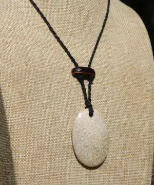 Australian multi stone agatized fossil coral ,Australian red tigereye, Australian handmade , handwoven tropical cord, healing jewelry