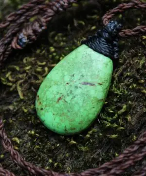 Australian Gaspeite Necklace, Elven Fairy Pendant, Celtic Fantasy Jewelry, Handmade Green Crystal Talisman, Australian Gemstone