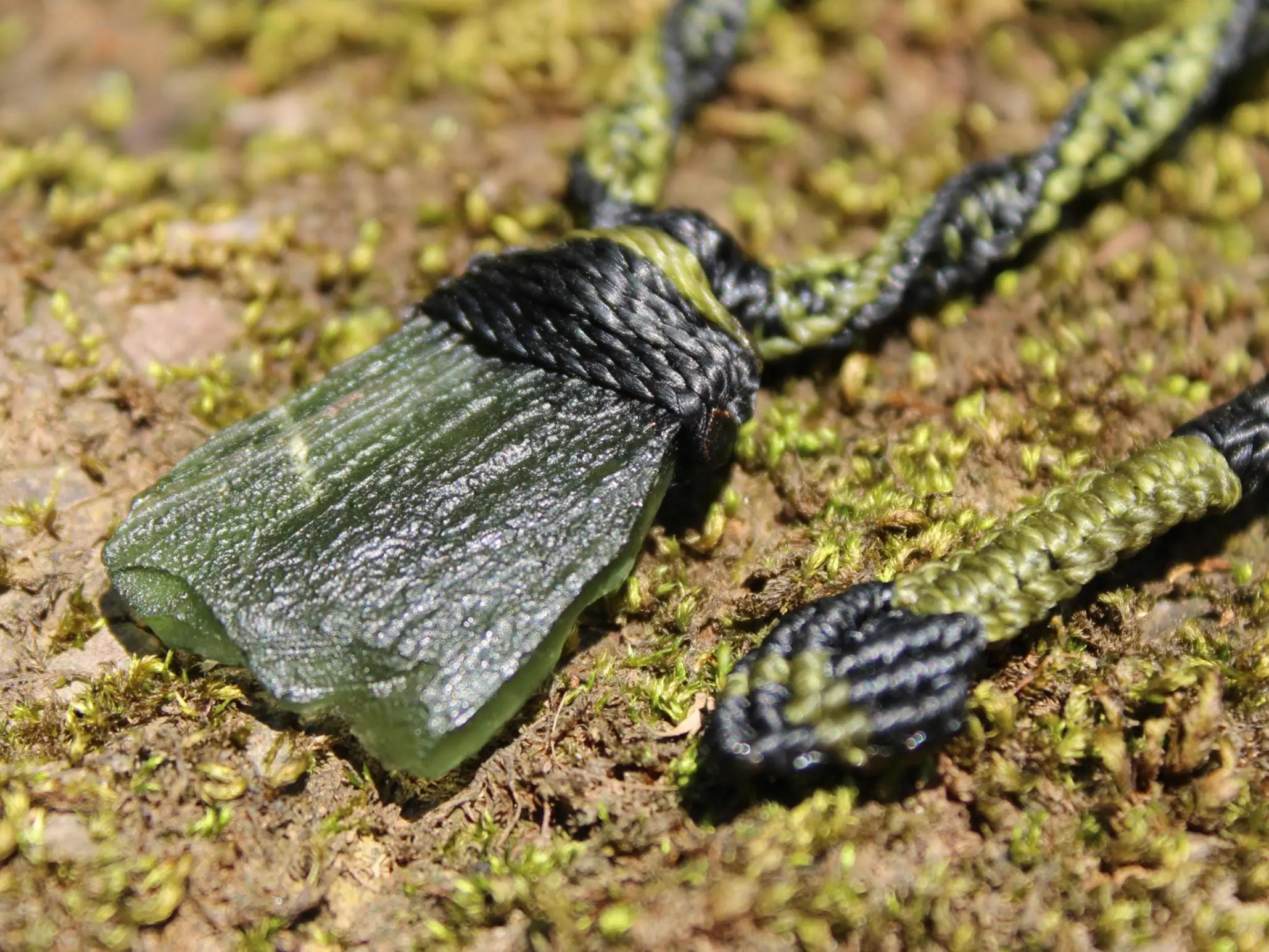 Genuine Moldavite Pendant, Raw Real Rough Moldavite Necklace, Authentic Moldavite Green Stone Jewelry, Elven Crystal healing,Australian made - Image 5