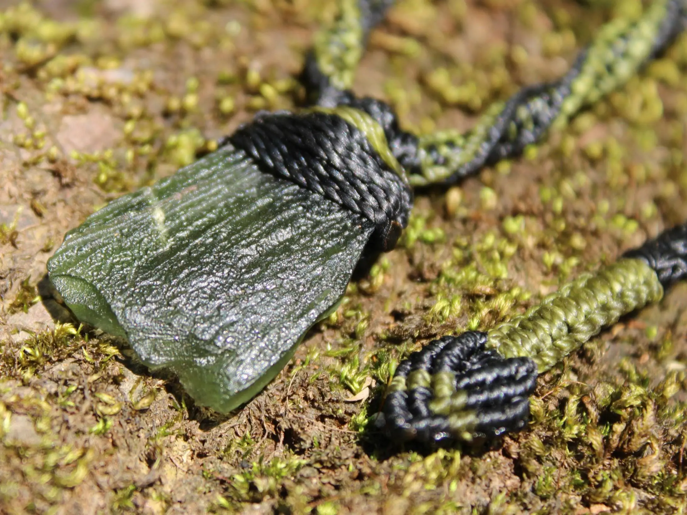 Genuine Moldavite Pendant, Raw Real Rough Moldavite Necklace, Authentic Moldavite Green Stone Jewelry, Elven Crystal healing,Australian made - Image 9