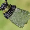 Genuine Moldavite Pendant, Raw Real Rough Moldavite Necklace, Authentic Moldavite Green Stone Jewelry, Elven Crystal healing,Australian made