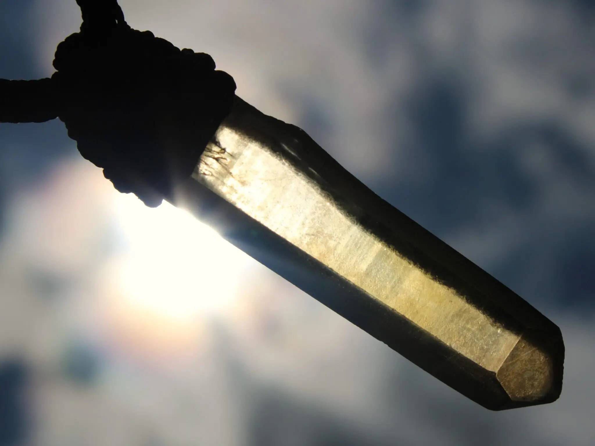 Raw Laser Citrine Pendant Necklace, Smoky Natural Yellow Quartz, Platypus Dreaming, Australian made Macrame Cord Healing Crystal Jewelry - Image 4