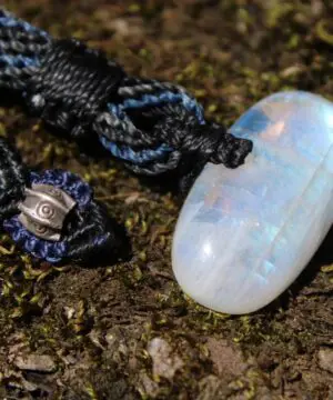 Real MOONSTONE necklace, moonstone jewelry, australian made macrame cord, moon stone crystal healing jewelry, natural stone necklace
