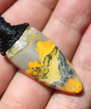 Eclipse Stone Necklace, Australian handmade yellow stone Healing Crystal Jewelry, may birthstone, australian handwoven tropical cord