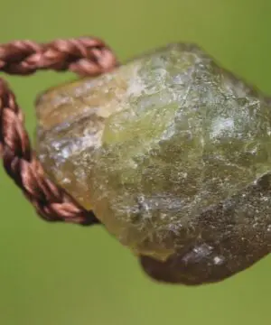 Authentic Apatite Pendant, Yellow Apatite Necklace, Raw crystal jewelry, Tribal Australian Made macrame cord, Ethical Healing Crystal