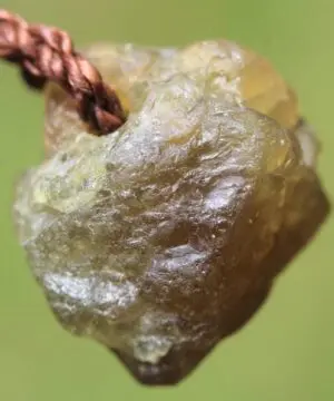 Authentic Apatite Pendant, Yellow Apatite Necklace, Raw crystal jewelry, Tribal Australian Made macrame cord, Ethical Healing Crystal