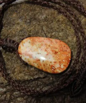 Elven Petrify Palmwood Pendant, Petrified Fossil Palm Necklace, Healing Jewelry, Australian made Macrame Cord, Elf cosplay