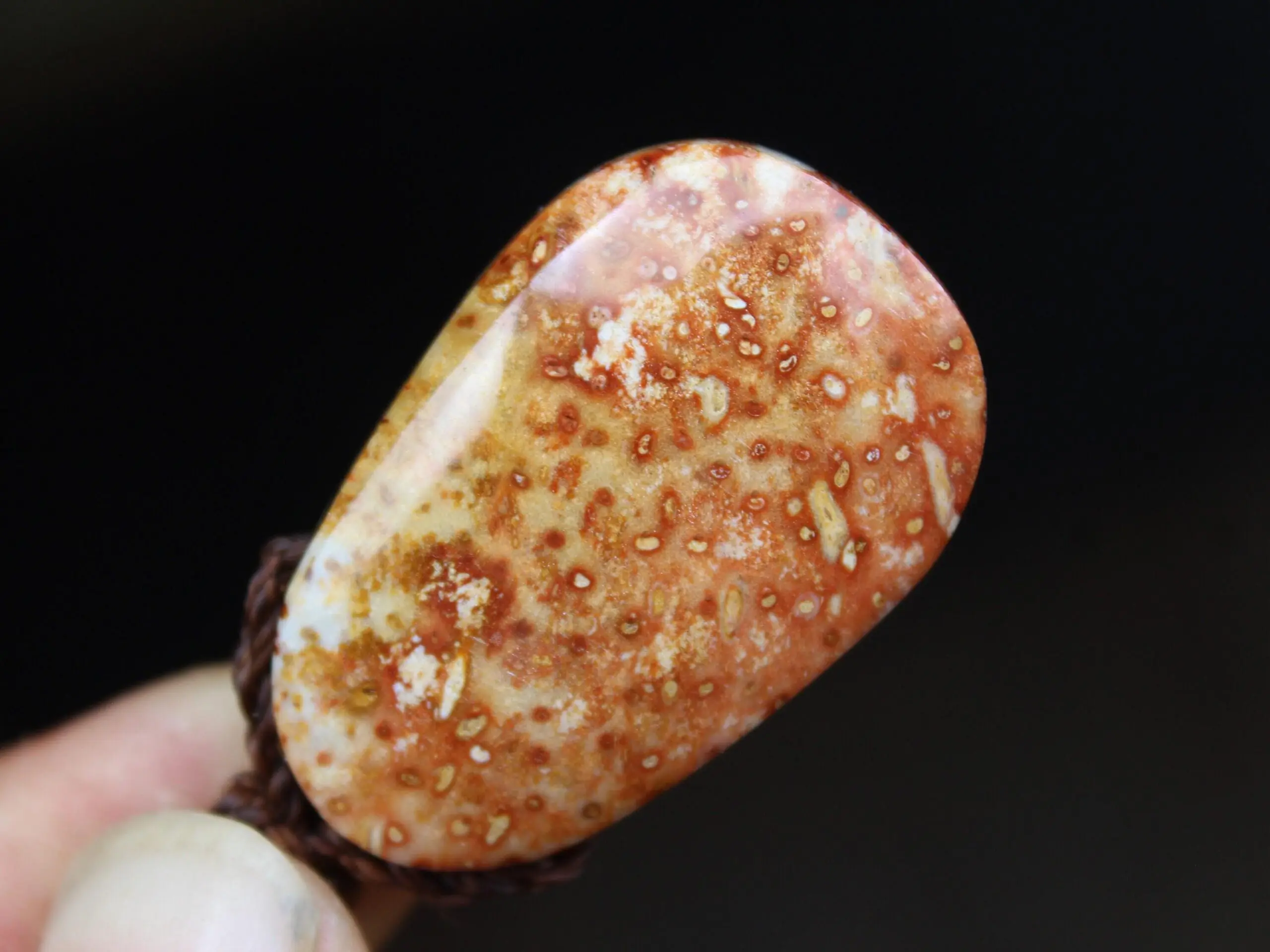 Elven Petrify Palmwood Pendant, Petrified Fossil Palm Necklace, Healing Jewelry, Australian made Macrame Cord, Elf cosplay