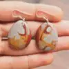 Australian Noreena Jasper Sterling Silver Earrings, Australian handmade crystal healing Jewellery, Natural Gemstone Jewellery