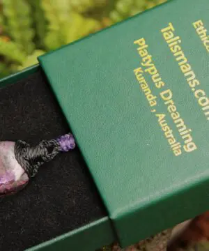 Sugilite Necklace,Australian Made Macrame Cord, Sugilite Pendant,Purple Stone Jewelry,Elven Raw Healing Crystal Jewelry,Gift for him her