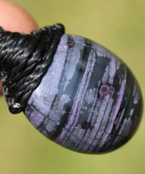 Sugilite Necklace,Australian Made Macrame Cord, Sugilite Pendant,Purple Stone Jewelry,Elven Raw Healing Crystal Jewelry,Gift for him her