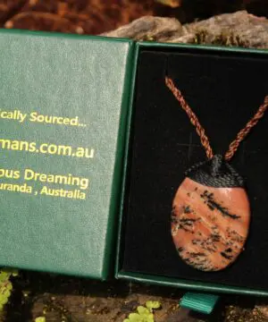 Australian Dendritic Agate Tree Stone Pendant, Exquisite Handcrafted Tree of Life Necklace, Artisan Macrame Statement Jewelry