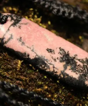 Pink Australian Rhodonite Necklace • Heart Chakra Crystal Talisman • Handmade Vegan Jewelry from Kuranda, Heart Chakra stone Jewelry,Taurus