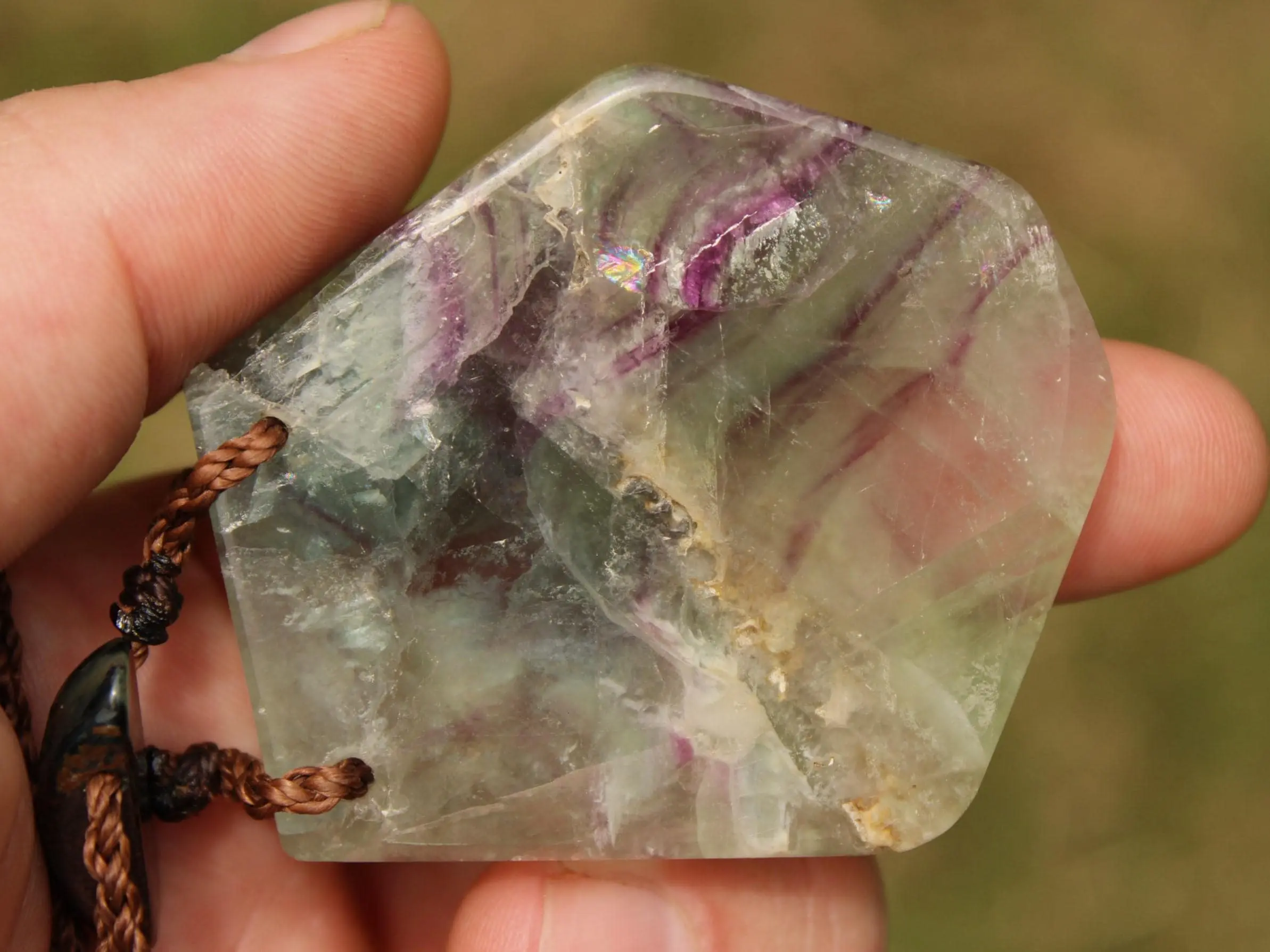 Australian fluoride , Australian red Tigereye tribal necklace talisman, Australian handmade handwoven tropical Cord, Summer healing jewelry