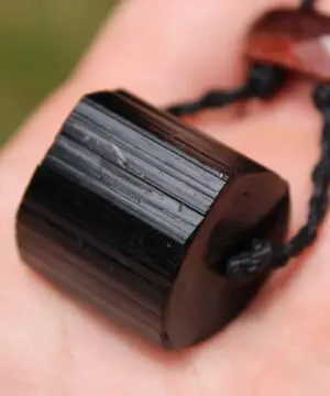 Australian Black tourmaline, Australian red tigereye, Australian handmade , handwoven tropical cord, healing jewelry