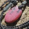 Pink Australian Rhodonite Necklace • Heart Chakra Crystal Talisman • Handmade Vegan Jewelry from Kuranda, Heart Chakra stone Jewelry,Taurus