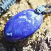 Elven Lapis Luzuli Macrame Necklace, Pyrite Pendant, Blue Stone Pendant,Australian made Macrame Cord Healing Crystal Jewelry, Christmas gift