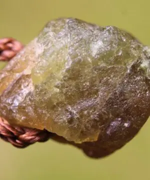 Authentic Apatite Pendant, Yellow Apatite Necklace, Raw crystal jewelry, Tribal Australian Made macrame cord, Ethical Healing Crystal