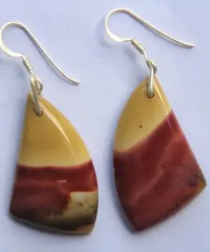 Australian Mookaite Jasper Earrings, Australian handmade crystal healing jewelry, Gemstone jewellery, natural crystal jewellery