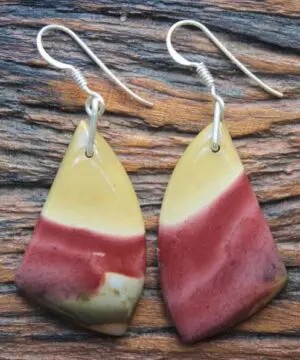 Australian Mookaite Jasper Earrings, Australian handmade crystal healing jewelry, Gemstone jewellery, natural crystal jewellery