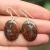 Australian Fire Jasper Sterling Silver Earrings, Australian handmade crystal healing Jewellery, Natural Gemstone Jewellery