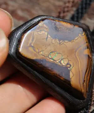 Matrix Boulder Opal Pendant,wood necklace,wood jewelry,Shibari Macrame Cord,LARP,Viking necklace,Australian Opal jewelry,Elven, elf cosplay